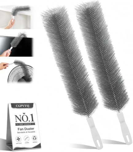 2PCS Fan Cleaning Brush Bendable Microfiber Duster Cleaner Window Head Reusable by Unknown