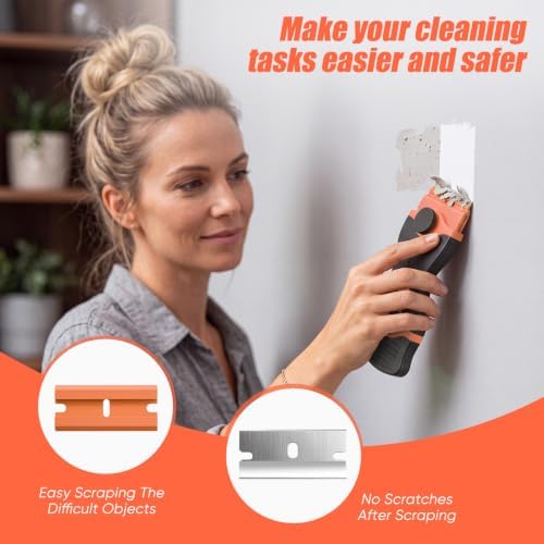 2 Pack Double-Ended Razor Blade Scraper, 30 Blades - Image 6
