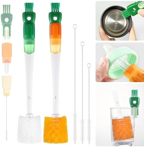 XYFuuee 5Pcs Water Bottle Cleaner Brush Set 5 in 1 Cup Straw Cleaning Brush by Transformyouroutdoorspace