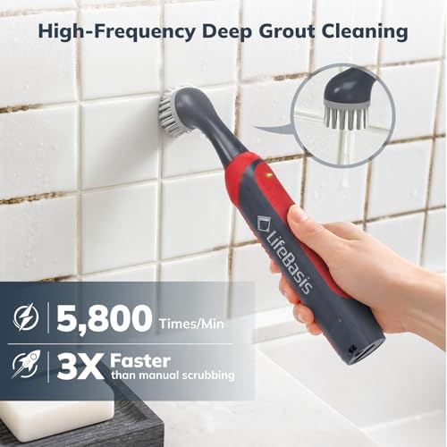 LifeBasis Cordless Rechargeable Power Scrubber Brush - Image 3