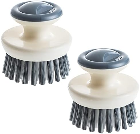 Dish Scrub Brush, Ergonomic Grip Palm Brush, Kitchen Scrub Brushes by MUUBOOX