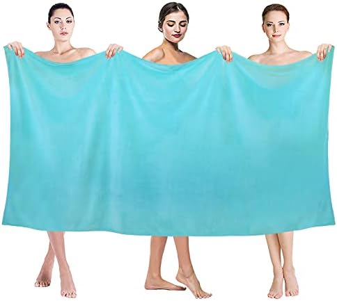 JML Large Microfiber Bath Sheet Towel, 2 Pack, Aquamarine - Image 3