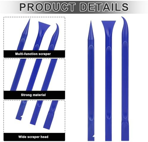 Car Crevice Cleaning Tool, 9 Pieces No-Scratch Plastic Scraper Tool - Image 2
