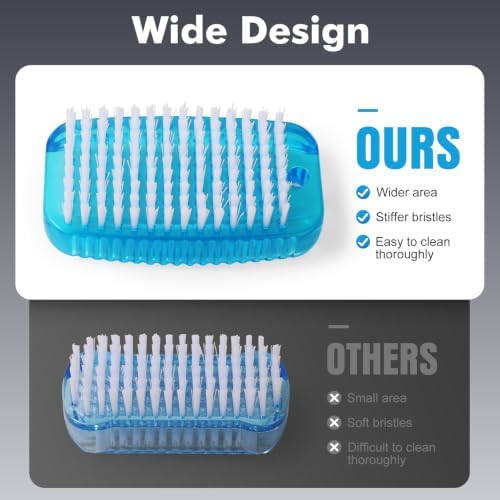 Nail Brush for Cleaning Fingernails, Larbois 2 Pack Deep Cleaning Fingernail - Image 2