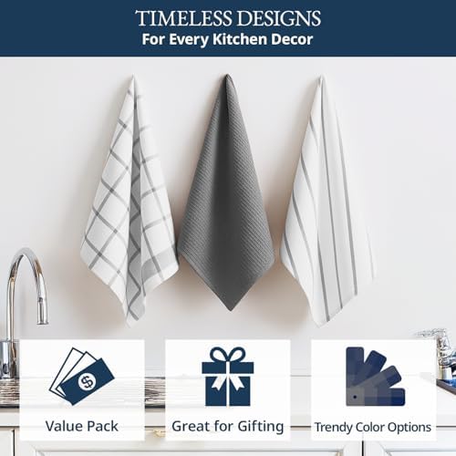 LANE LINEN Kitchen Towels Set 100% Cotton Soft & Absorbent 12 Pack - Image 4