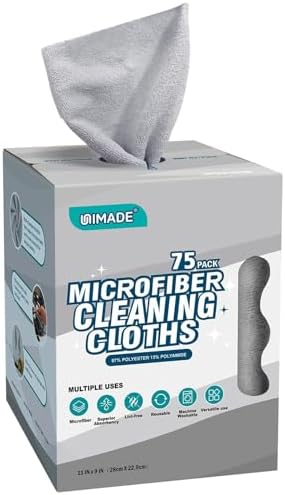 UNIMADE Microfiber Cleaning Cloth, 75 Sheets Microfiber Towels by Unimade