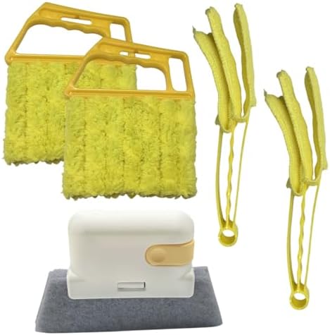 Craedli 5PCS Window Blind Cleaner Duster Tool Set, Washable Microfiber 7-Finger by Unknown