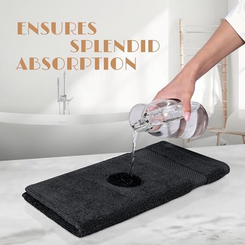 White Classic Black Hand Towels - Image 5