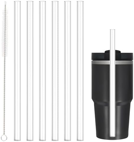 Replacement Straw for Stanley 14 oz 20 oz Cup Tumbler, 6 Pack Long Reusable by BEONSKY