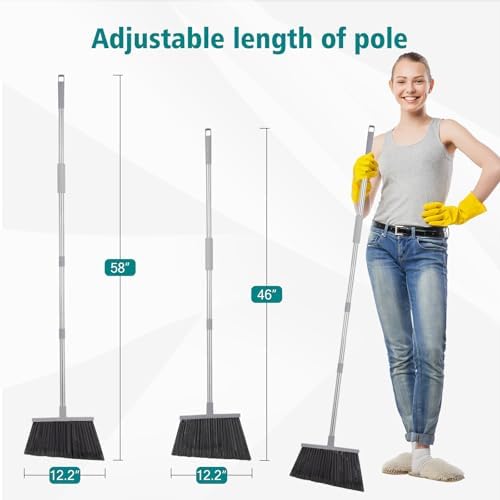Broom, 4 Pack Heavy Duty Outdoor Brooms - Image 2