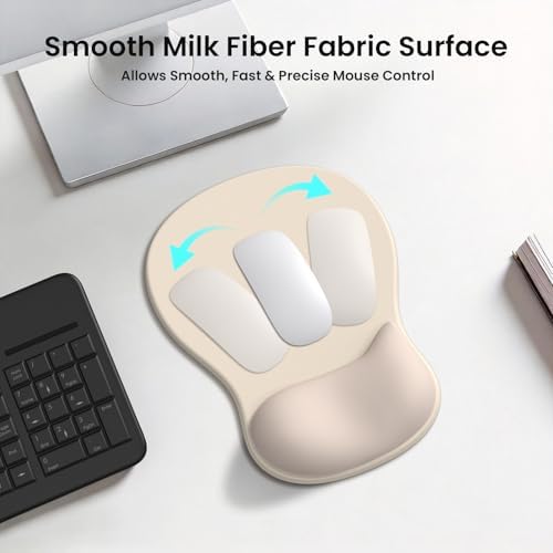 AKIT Ergonomic Mouse Pad and Keyboard Wrist Rest Set, Memory Foam - Image 4