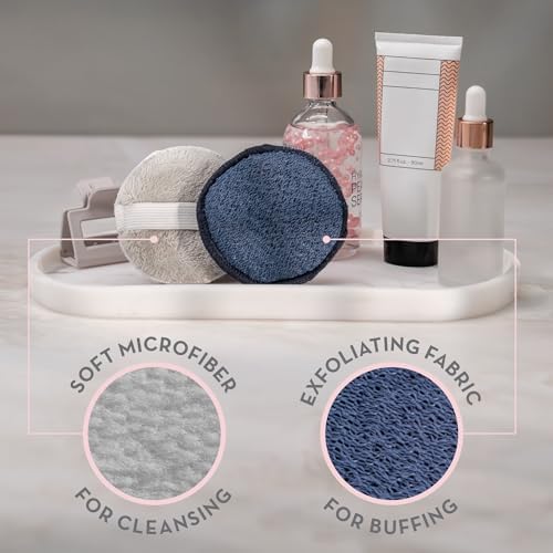 S&T INC. Face Scrubber Pad, 2 Pack, 3.3" Diameter - Image 2