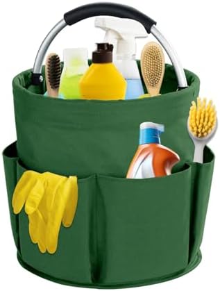 17L Cleaning Caddy with Handle, Cleaning Supplies Organizer, Foldable Storage by Unknown