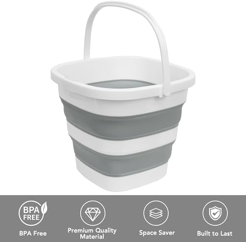 Collapsible Bucket, 2.6 Gallon 10L Mop Bucket - Image 3