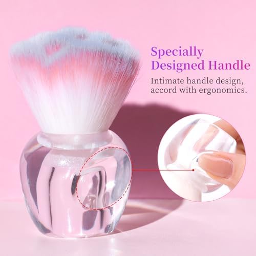 BQAN Nail Dust Brush Rose Soft Dust & Powder Remover - Image 5
