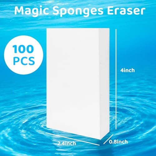 Versatile 100-Pack Magic Sponges Cleaning Erasers, Long-Lasting Melamine Sponge - Image 7