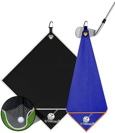 Magnetic Golf Towel with Upgraded Cleaning Pocket & Clip 20" x 20" by BoostYourOutdoorSportsGame