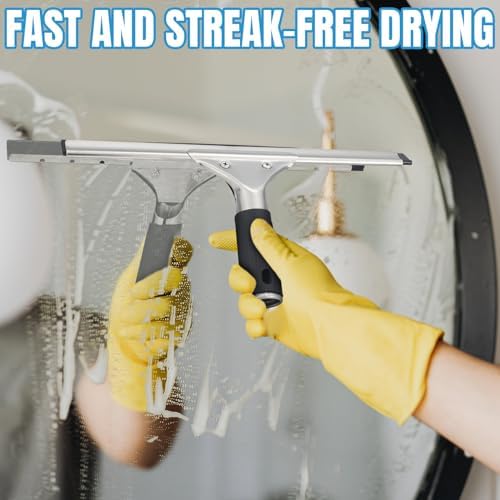6 Pcs 12'' Professional Steel Window Squeegee - Image 3