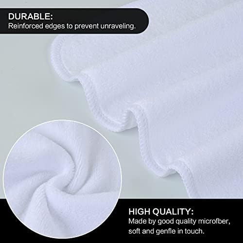 SINLAND Microfiber Facial Cloths Fast Drying Washcloth 12inch x 12inch White 6 - Image 4