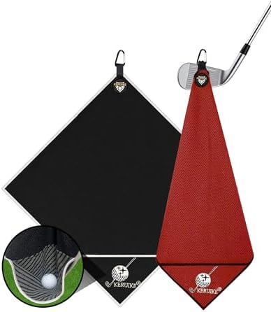 Magnetic Golf Towel with Upgraded Cleaning Pocket & Clip 20" x 20" by BoostYourOutdoorSportsGame