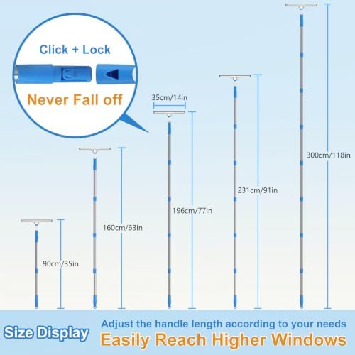Mitclear 10 Feet Long Squeegee Window Cleaner Tool - Image 3