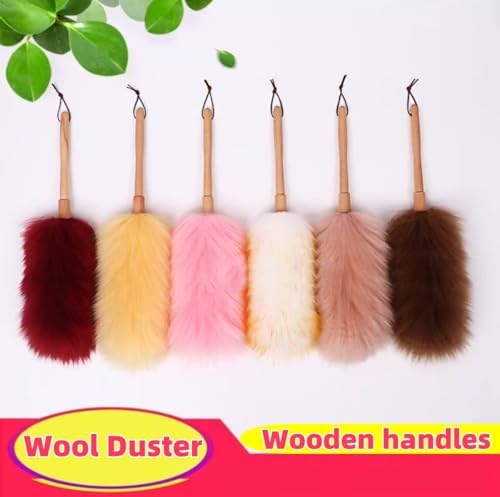 Duster for Cleaning with Solid Wooden Handle, Anti-Static Dusters，Washable - Image 2