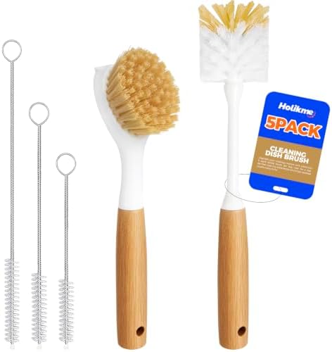 Holikme 5 Pack Dish Brush Set by Holikme