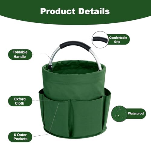 17L Cleaning Caddy with Handle, Cleaning Supplies Organizer, Foldable Storage - Image 5