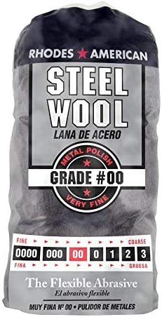 Homax Rhodes American Metal Polishing Steel Wool, Very Fine Grade #00, 12 Pads by Homax