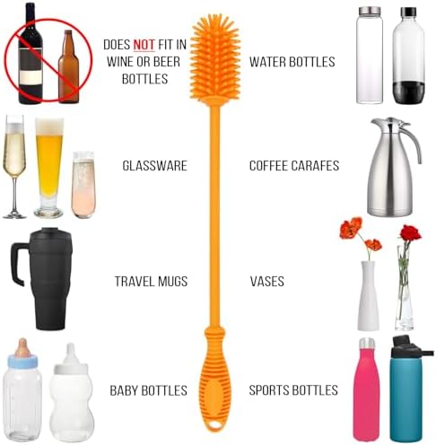 Kitchiny Silicone Bottle Brush 12.5 inch - Image 5