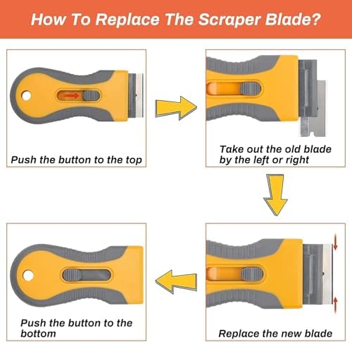 Razor Blade Scrape with 20pcs Extra Blades, Scraper Tool, Razor Blade - Image 5