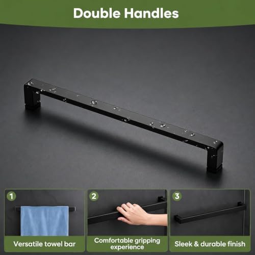 Mersviton Shower Door Frameless, Matte Black - Image 6