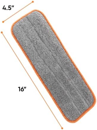 Superio Microfiber Mopping Pad, 8 x 4.5 Inch Reusable Washable Mop Replacement - Image 2