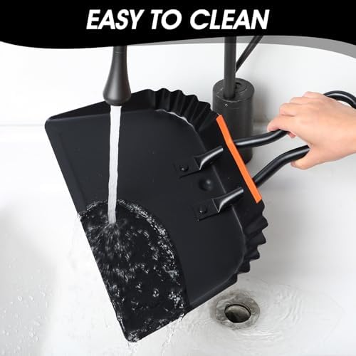 4 Pack 12 inch Heavy Duty Metal Dustpan Large Wide Dust Pans - Image 4