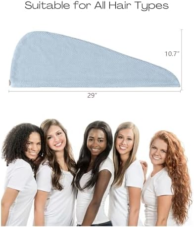 ROLSHOL 4 Pack Extra Large Microfiber Hair Towel Wraps - Image 2