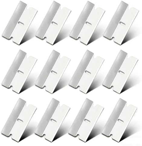 Ceramic single edge razor blades 12 Pack, Razor Blades Refiils by DOOOYU
