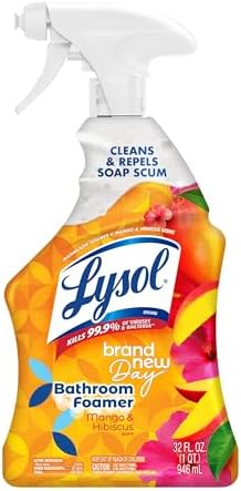 LYSOL Foaming Bathroom Cleaner & Disinfectant Spray, Mango Scent, 32 oz by Lysol