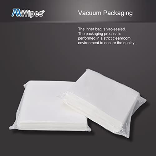 AAwipes Cleanroom Wipes Nonwoven Wipes Cellulose/Polyester Blend 9" x 9"for Lab - Image 3