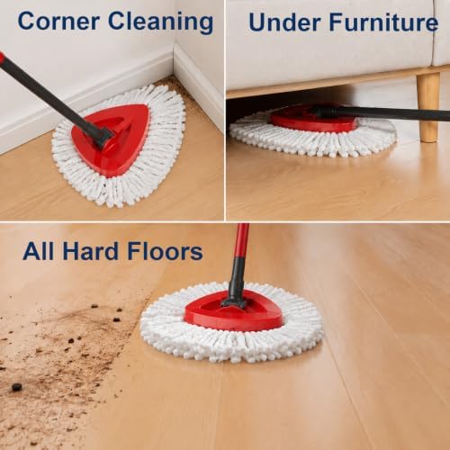 6Pcs Mop Heads Replacement, Includes 4 Mop Heads, 2Brush Head - Image 5