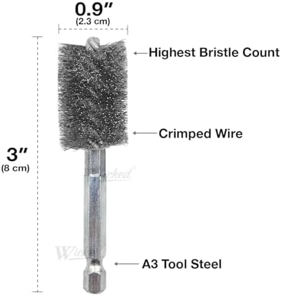 WICKED Professional ID Copper Tube Pipe Cleaner Replacement Brushes) - Image 2