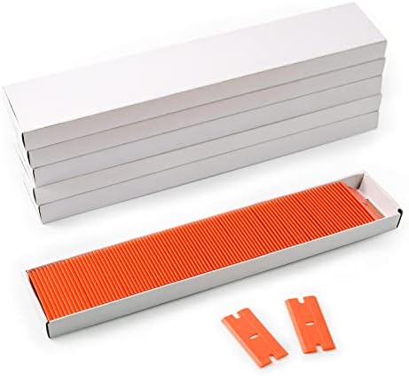 FOSHIO Plastic Razor Blades 600PCS Double Edged 1.5 Inch Suit by FOSHIO