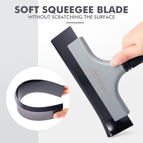 FOSHIO All-Purpose Car Window Squeegee, 2 Pack 8 inch Double Edge Squeegee - Image 4