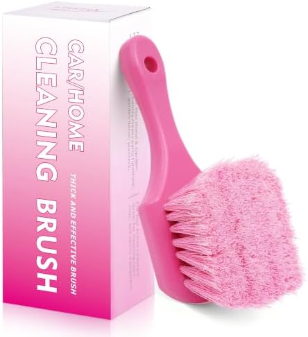 Pink Tire Brush, Soft Flagged-Tip Wheel Cleaning Brush by Unknown