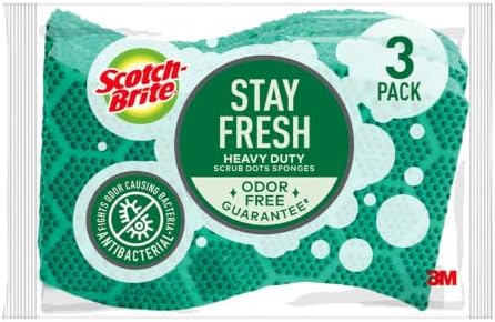 Scotch-Brite Odor Resist Heavy Duty Scrub Sponge, 3 Pack by Scotch-Brite