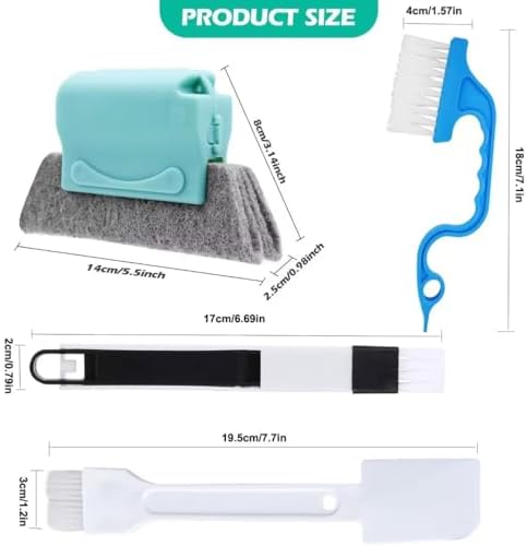 Window Groove Cleaning Brush kit Sliding Door Track Crevice Cleaning Brush - Image 2