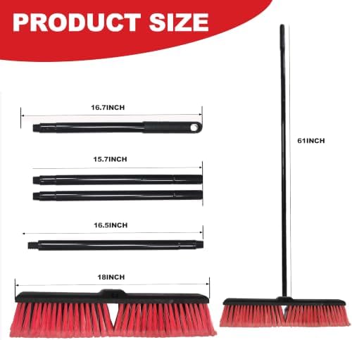 18" Heavy Duty Push Broom - Image 2