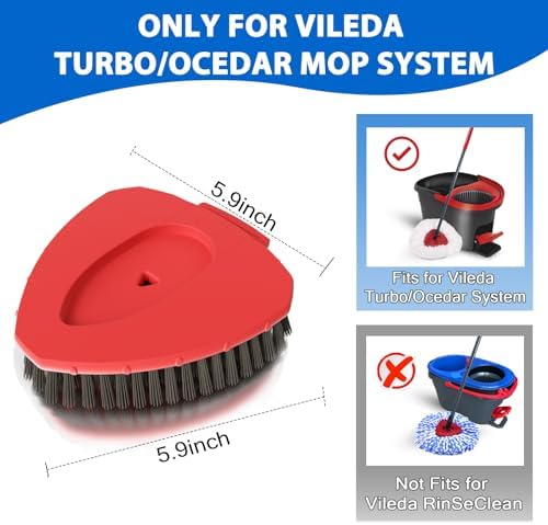 2-Pack Replacement Spin Mop Scrub Brush Heads - Image 2