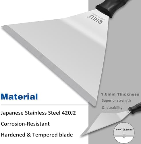 CHILI TOOLS 7" Bent Stainless Steel Chisel Pole Scraper, Overhead Paint Scraper - Image 2