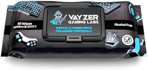 Gaming Peripheral Wipes, Keyboard Cleaner & Electronic Wipes, Safe by VayzerGamingLabs