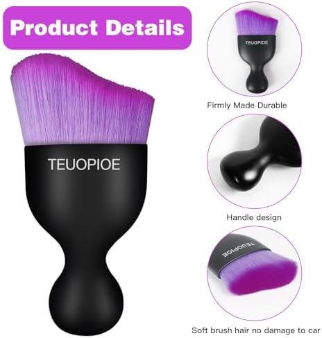 Car Detailing Brush for Interior Dusting and Air Vents, BK Purple - Image 3